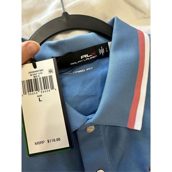 NWT RLX Ralph Lauren Val Short Sleeve Polo 2023 U.S. Open Size L - Picture 4 of 12